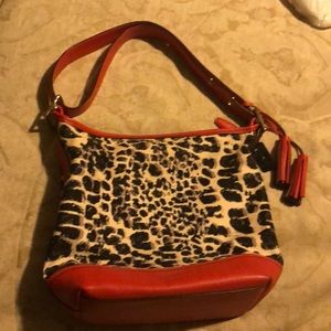 Authentic Coach Leopard / Tangerine Hobo